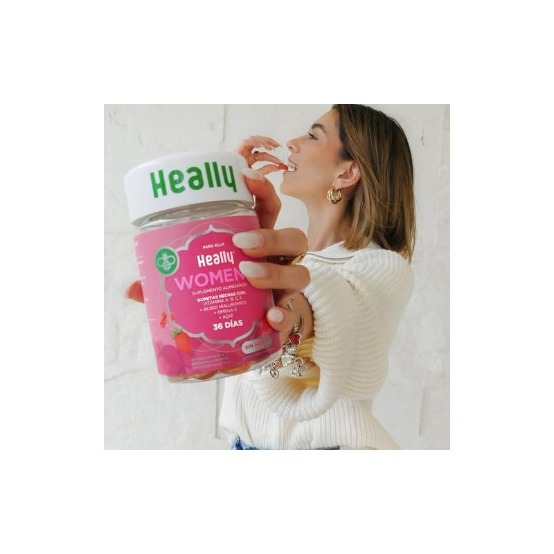 Multivitamínico para Mujer, Gomitas, Para Mayor Energía, Sabor Fresa y