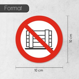 Prohibition Sticker P023 Parking or Storage Prohibited According to DIN EN ISO 7010 I Warning Safety I UV Protection I Weatherproof I Diameter 10 cm I hin_806