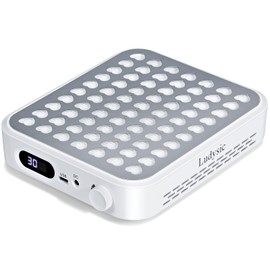 Ludysic Nail Dust Collector with 2 Reusable Filters,Dust Collector Quiet for Nail Tech Art, Powerful Nail Fan and Dust Collector,Nail Vacuum Cleaner for Salon and Home (White)