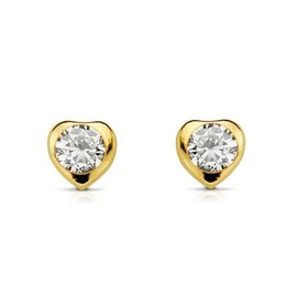 Monde Petit T1795P -18 K Yellow Gold Baby Earrings
