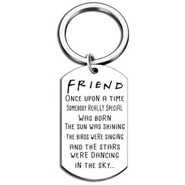 Friendship Gifts Best Friend Keychain - Thank You Gift To Best Friend Soul Sister Keychain Gift for College Going away Gift Long Distance Friendship Keychain Women Men Christmas Birthday Valentine