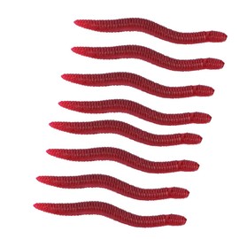 VBESTLIFE Fishing Lure, 4cm Soft Rubber Earthworm Bait with Life Like Swimming Action, for Carp Silver Carp Bass