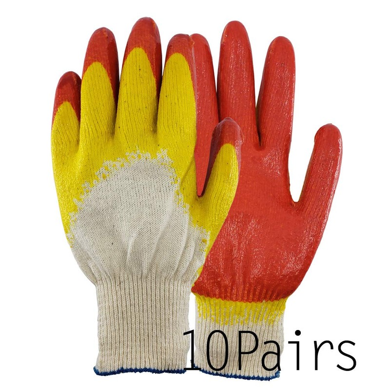 The Elixir Deco 10Pairs String Knit Palm Latex Dipped Nitrile