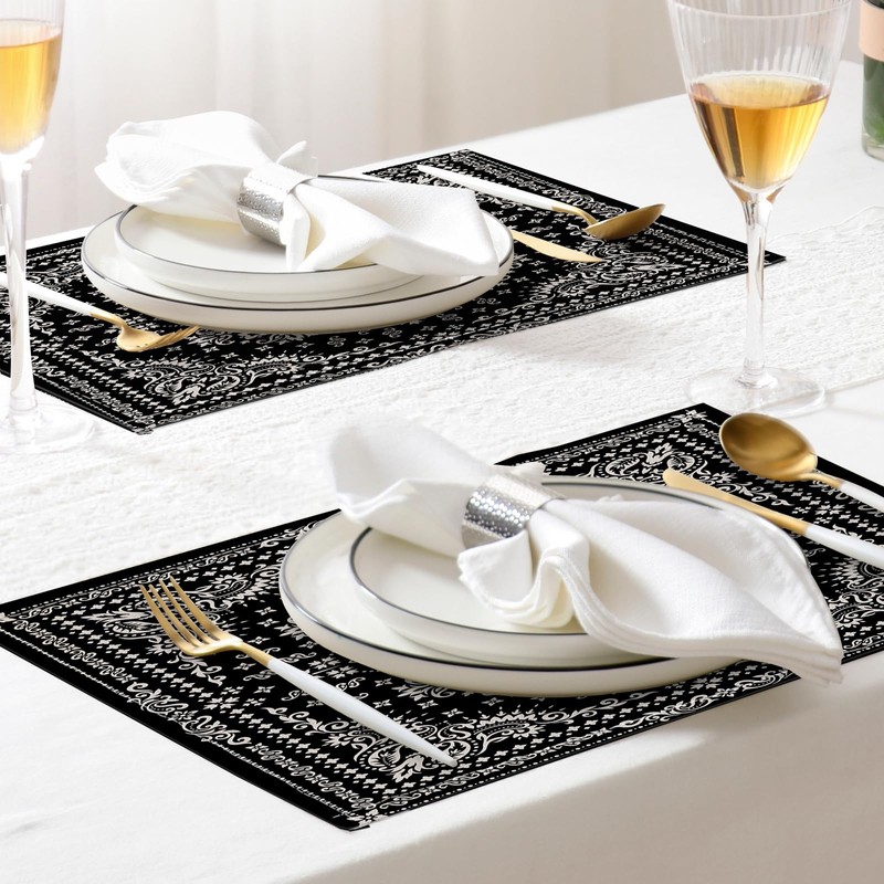 ZSYTZL Placemats Set of 4 Washable Durable Table Placemats for