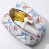 Quilted Makeup Bag Small Cotton Floral Cosmetic Makeup Bag Organizer,
