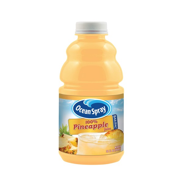 Ocean Spray 100% Pineapple Juice, 32 Ounce Bottle (Pack of