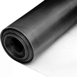 fowong 304 Stainless Steel Mesh Window Screen Roll, Black 35"x10Ft Window Screen Replacement, Durable Metal Wire Mesh for Door, Patio, Attic Air Vent Cover, Chicken Coops Pet Cages