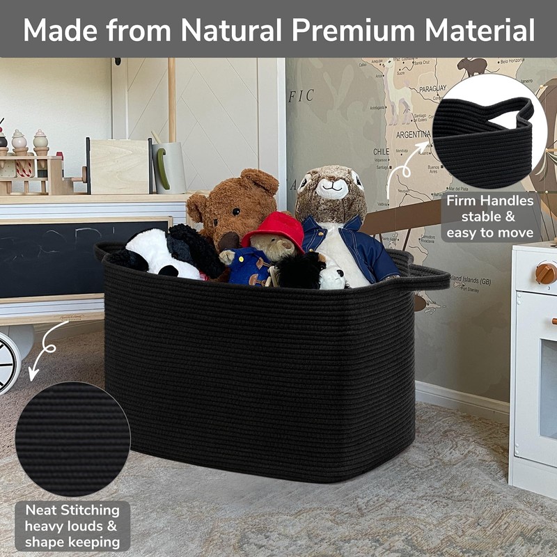 Goodpick Extra Large Storage Basket, 23.6" x 15.7" x 13.8"