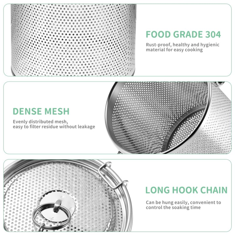 zalati Spice Strainer 1.3L Food Strainer Spice Filter Stainless Steel