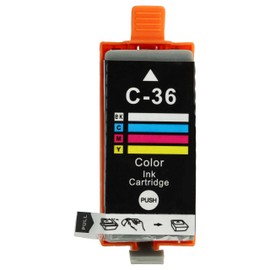 vhbw Ink Cartridge Multicolour Compatible with Canon Pixma IP100v, IP110, IP100P, IP100 Printer (Compatible, 13 ml) - Replacement for Canon CLI-36, CLI-36C