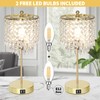 Boncoo Crystal Table Lamp Set of 2, 3-Way Dimmable Nightstand
