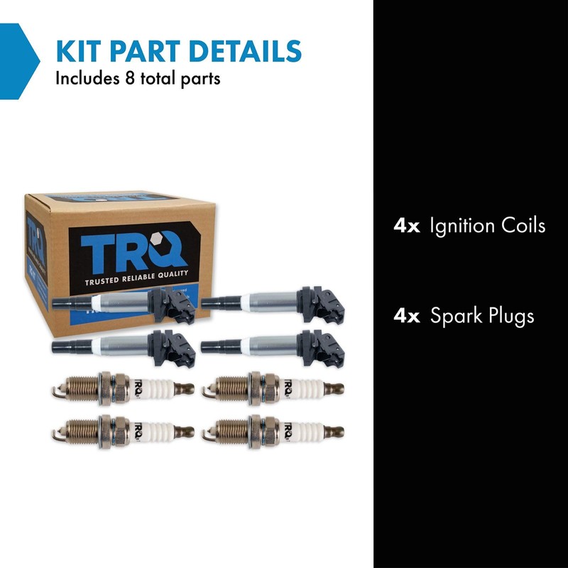 TRQ TRQ Ignition Kit Ignition Coil Spark Plugs Compatible with