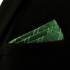 SHLAX&WING Green Check Men's Silk Pocket Square Extra Large 32cm,