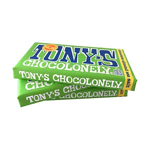 Tony's Chocolonely Bundles Dark Almond Sea Salt, 6.35 oz, 3 Pack