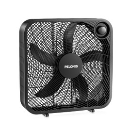 PELONIS 20 Inch Box Fan – 3 Speeds, Window Fans, Floor or Tabletop, 25ft/s, 2025 Upgraded, Superior Air Throw (2295 CFM), Lightweight, 5 Blades, Fans for Bedroom, Office, Living Room, Garage
