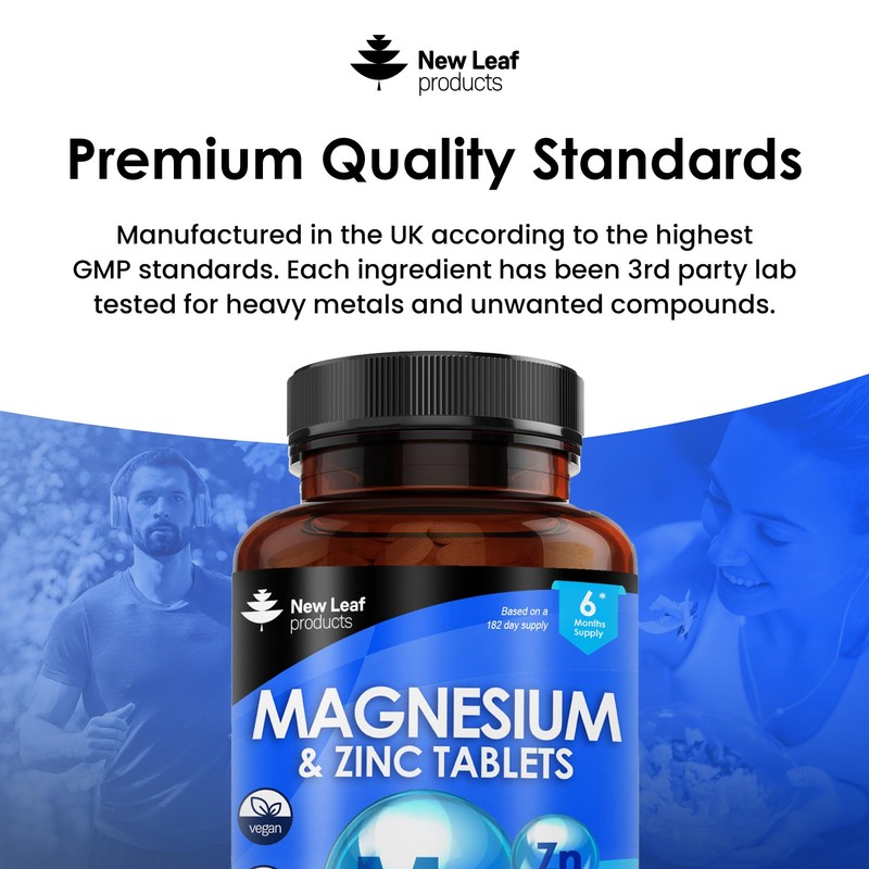 Magnesium Supplements with Zinc 365 Tablets – Bones, Muscle Immune