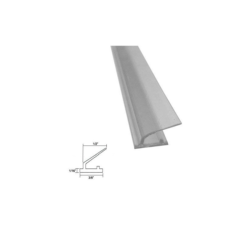 Gordon Glass® Shower Door Clear Polycarbonate Strike Seal with Soft