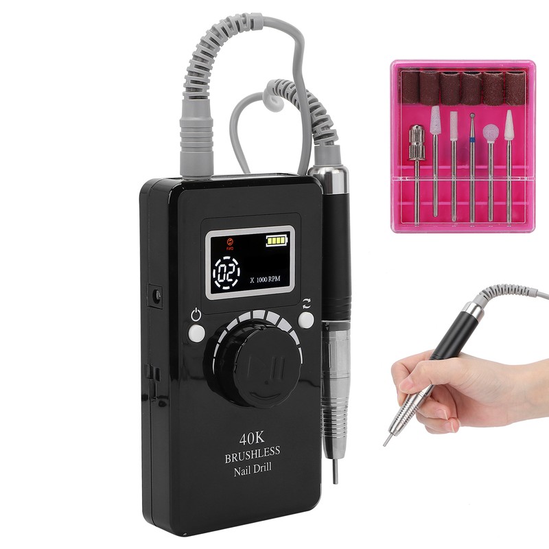 Portable Manicure Pedicure Nail Drill Kit Electric Nail Drill Machine
