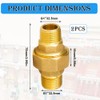 Pack of 2 Brass Screw Connection 1 Inch 1 Inch