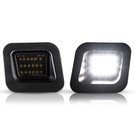 D-Lumina Luces LED para matrícula de montaje de lente ahumada compatible con Dodge Ram 1500 2500 3500 2003-2018, 2 piezas