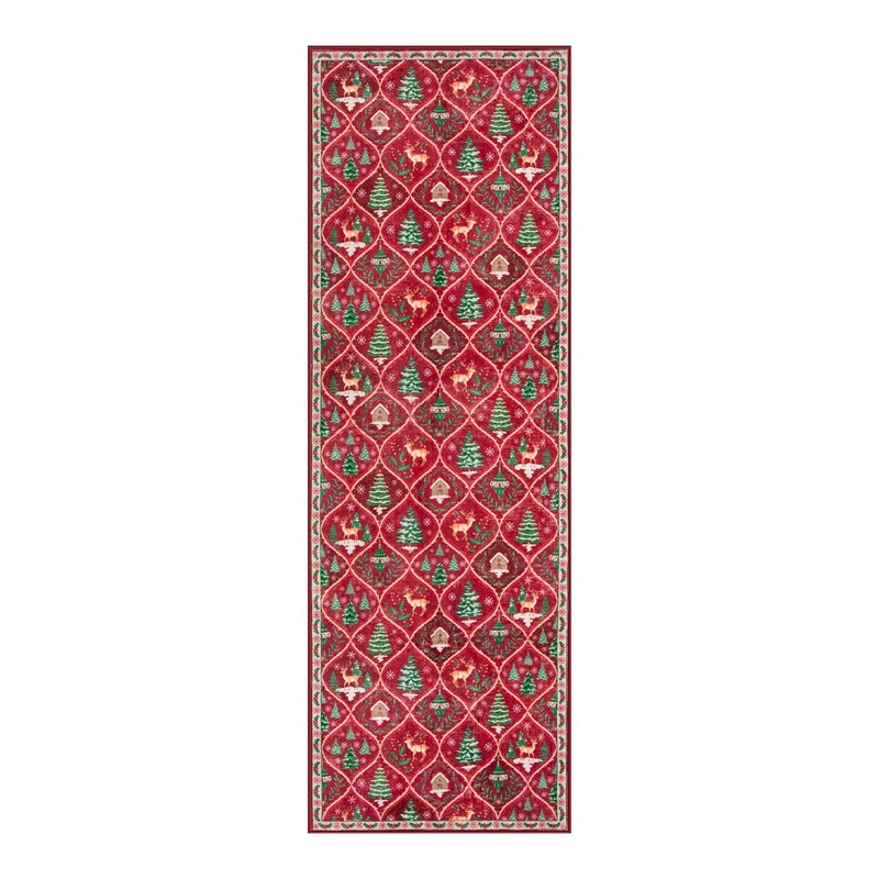 Lahome Christmas Kitchen Runner, 2x6 Hallway Runner Rug Christmas Washable