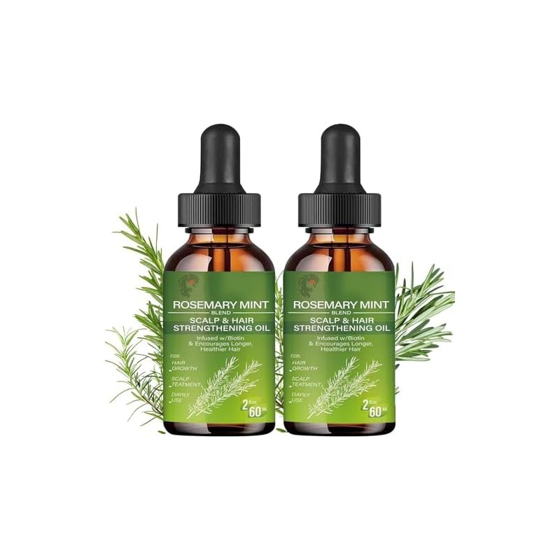 Aceite de Romero para el Cabello 2x60ml – Crecimiento, Brillo
