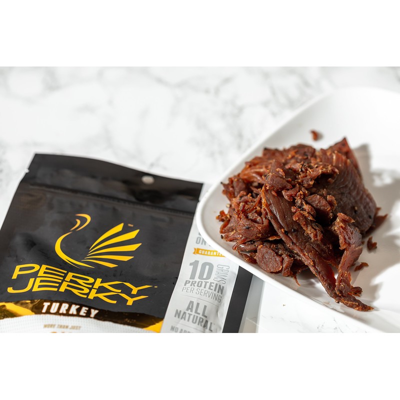 Perky Jerky All Natural Turkey Jerky, Hot and Bothered, 14