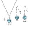 Philip Jones December (Blue Topaz) Birthstone Necklace & Drop Earrings