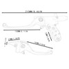 lhrlaoliu Motorcycle Universal 7/8" 22mm Clutch Brake Handle Levers Left