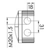 Wiska 10110405 Combi 308 WH 3-221-413 Combi 308 Junction Box,