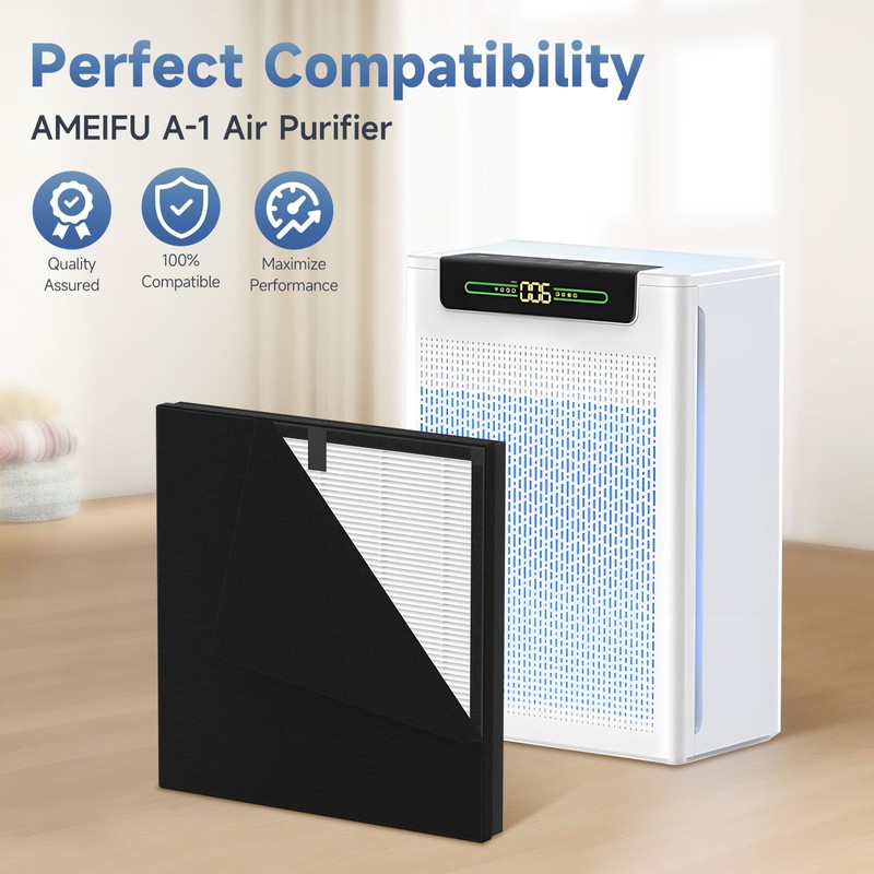 2 Pack A-1 Replacement Filter Compatible with AMEIFU A-1 Air