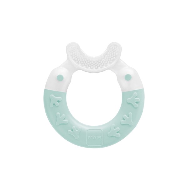 MAM Anneau de dentition pour bébé - Aide à apaiser les gencives - Avec poils extra doux - À partir de 3 mois - Turquoise