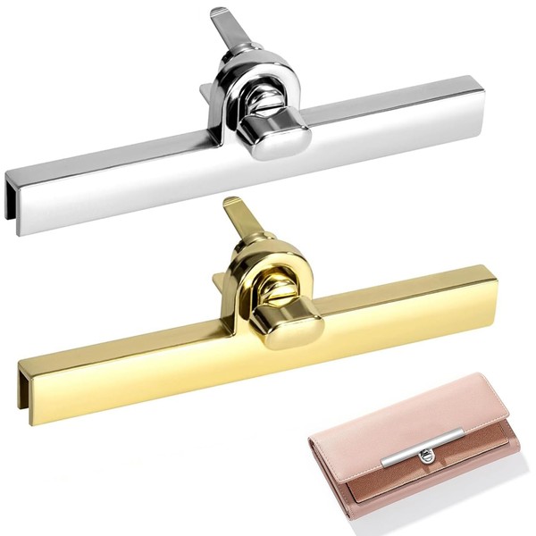 Bessy shop Purse Twist Lock Fasteners,2 Pcs Turn Lock Clasp