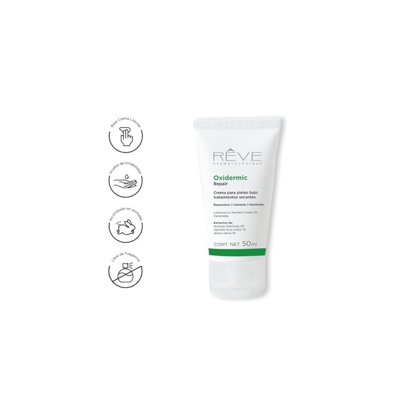 REVE DERMATOLOGIQUE OXIDERMIC REPAIR 50 ML, CREMA PARA PIELES BAJO