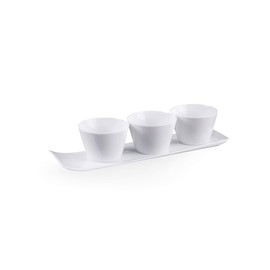 VIVO 19, 5252 8475 Brand Reshcollec Serving Set of 4 White Porcelain Tea Set, Four Unit 36.5 x 10.2 x 7.5 cm