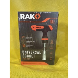 RAK Universal Socket Tool Set of 15 with 1/4-to-3/4-inch Wrench Grip T-Handle R3