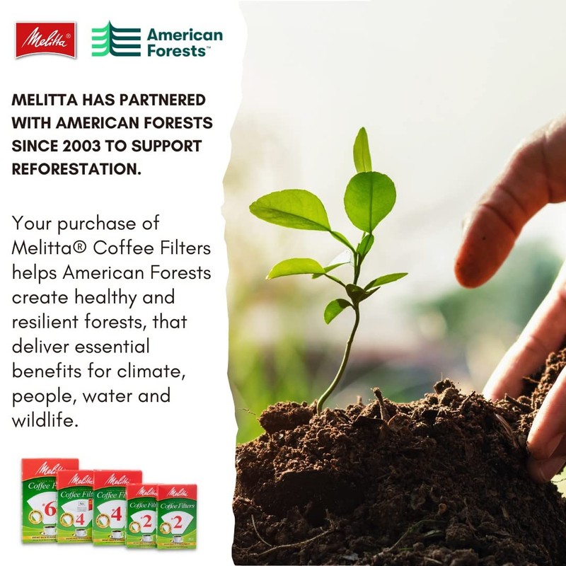 Melitta 2 Cone Coffee Filters, White, 40 Total Filters Count