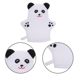 JUFYVO 2pcs Bear Chicken Body Scrub Sponge Baby Bath Mitt Washcloths Soft Body Scrubbing Gloves Animal Bath Wash Mitt for Toddler