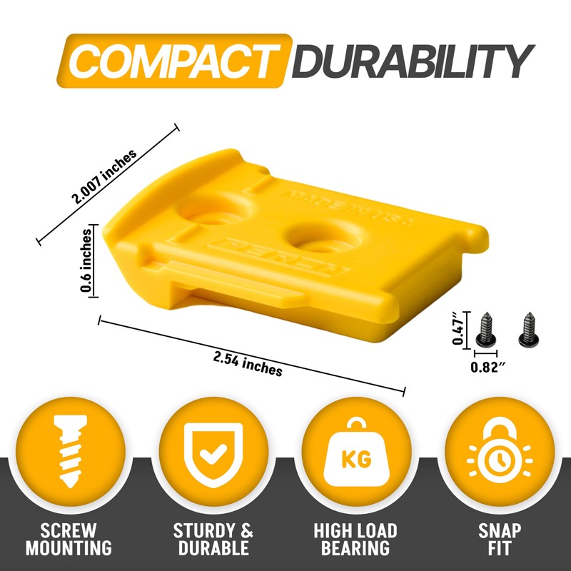 PERCH 9 Pack Tool Holder Wall Mount for DeWalt 20v/60v