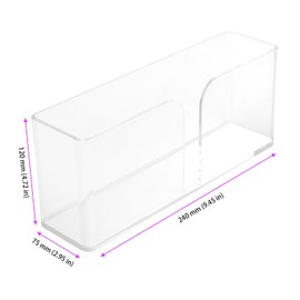 ZEONHEI 2 PCS Acrylic Napkin Holders, 9.45 x 4.72 x 2.95 Inch Clear Paper Towel Holders, Guest Hand Towel Holders, Napkin Dispenser for Bathroom, Bathroom, Kitchen Counter, Dining Table
