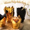 Queekay Tulip Cupcake Liners for Baking Muffin Aluminum Foil Paper
