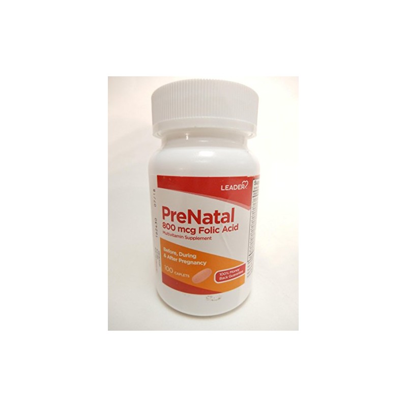 Leader Prenatal Vitamins Caplets 100 CT (PACK OF 3) by