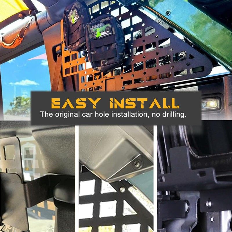 Broaddict Rear Window Molle Panel Modular Storage Panel System fit