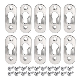 DTGN 37 x 14mm Keyhole Hanging Plate Single Hole Hook with Screws - 20pcs - Perfect for Hanging Pictures - Silver
