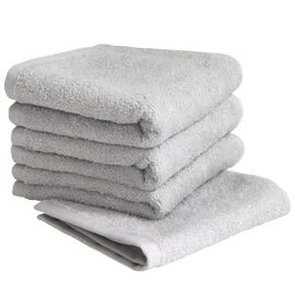 Sensui Sou Hand Towels, Set of 4, Instant Absorption, Antibacterial, Odor Resistant, Quick Drying, Osaka Senshu Towel, Large Towel Handkerchief, Approx. 13.0 x 13.4 inches (33 x 34 cm), Light Gray