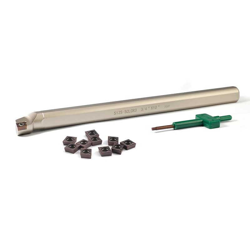 YUFUTOL 3/4" x 10" Indexable Boring Bar, Right-Hand Sclcr S12S-SCLCR