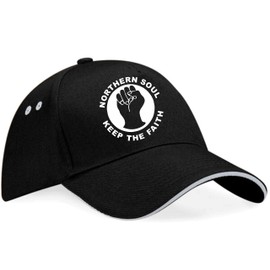 Print4U Northern Soul Baseball Cap Music Lovers Birthday Gift for Men & Women Black