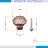 Infinity Decor Antique Hammered Pattern Mushroom Cupboard Knob 38mm Pull