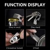 Titanium EDC Pry Bar Multitool, Mini Keychain Prybar Tool with