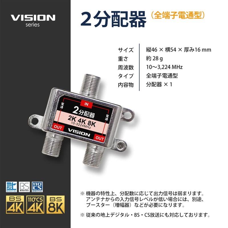SEEK products VISION Splitter 4K 8K Compatible TV TV Antenna
